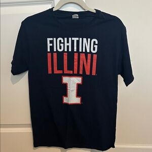 Navy Mens Small Illini t shirt